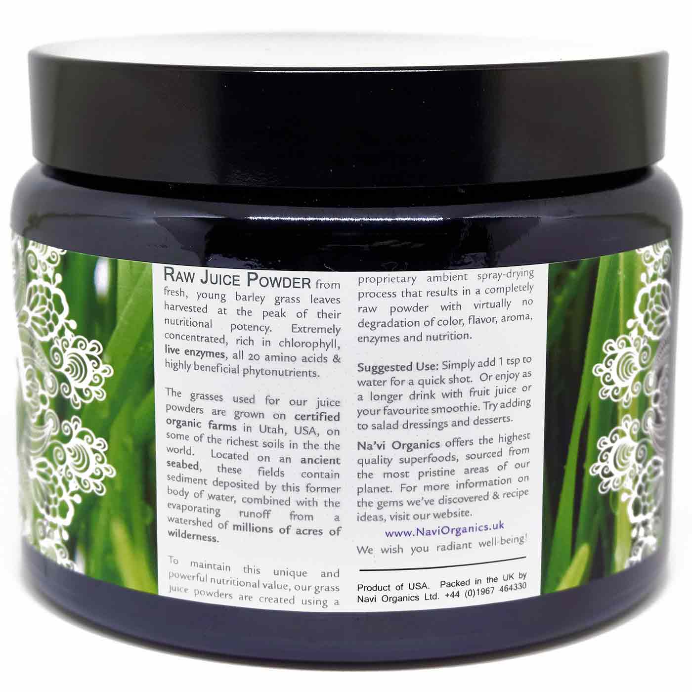 Organic Raw Barley Grass JUICE Powder - Na'vi Organics