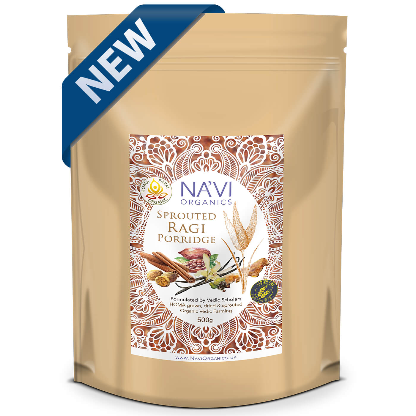 Ragi Porridge Mix | HOMA Organic Grown & Blended | Gluten Free