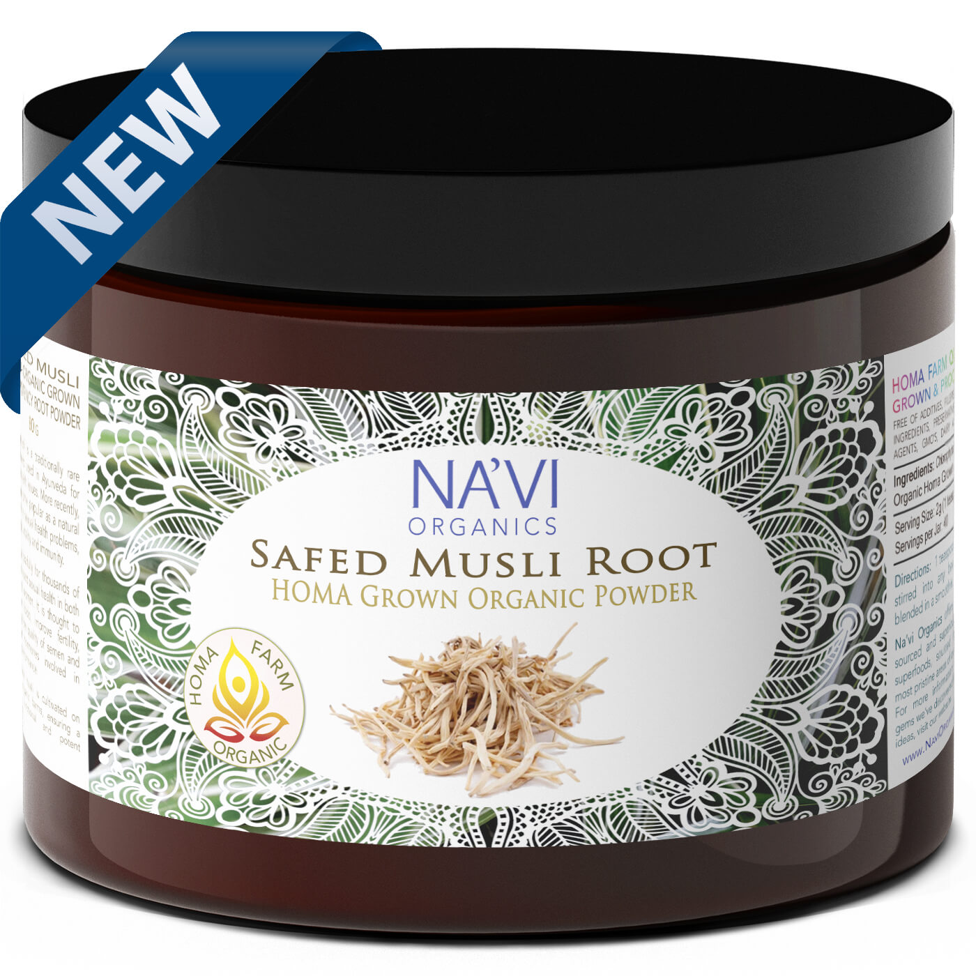 Safed Musli | HOMA Organic Grown & Blended | White Gold