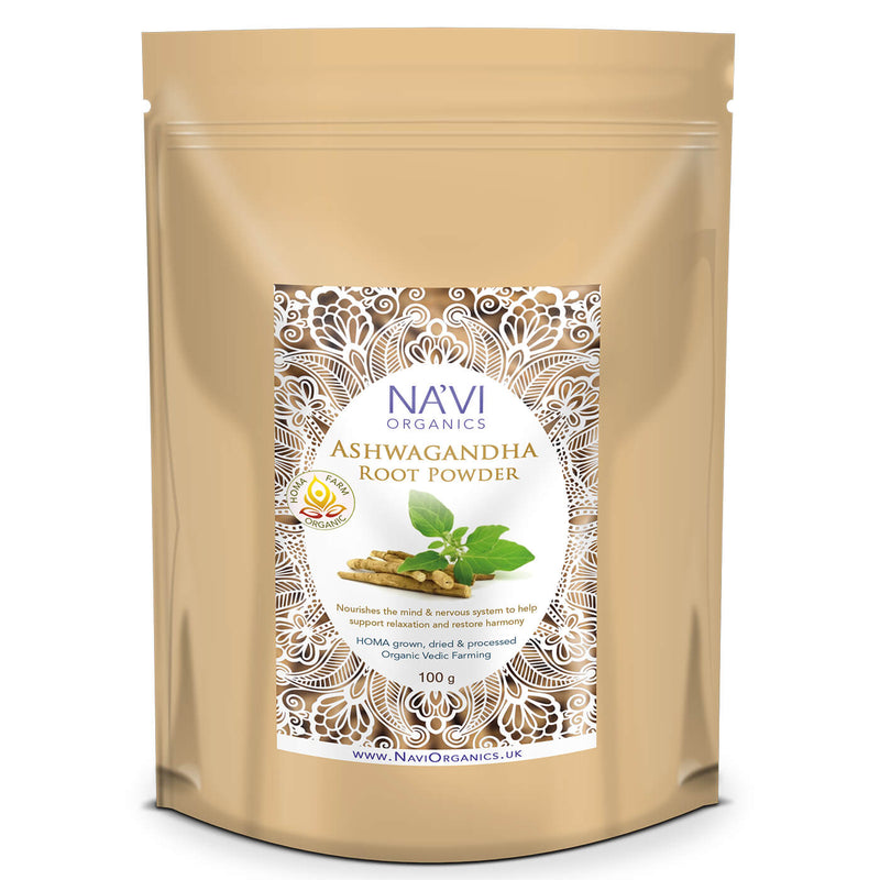 Na'vi Organics ashwagandha root powder HOMA organic grown
