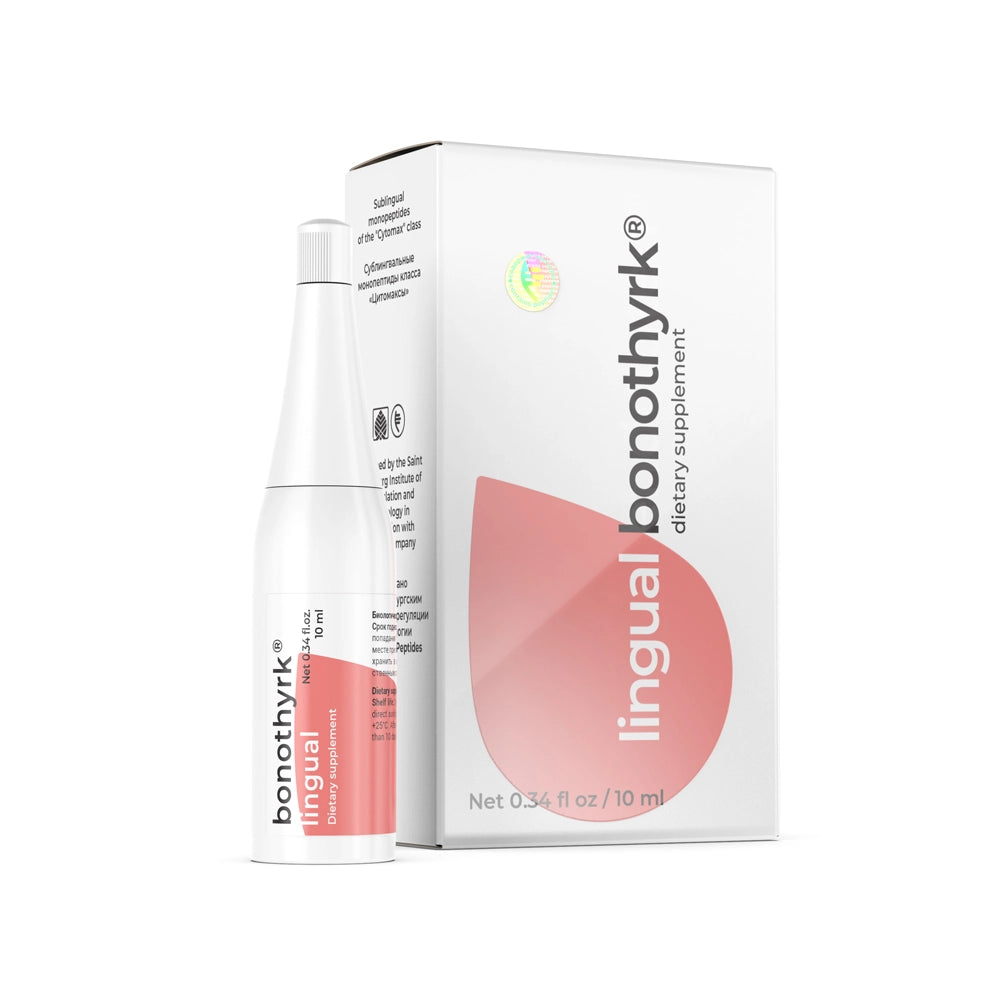 Bonothyrk Lingual dietary supplement, 10ml pack and dropper