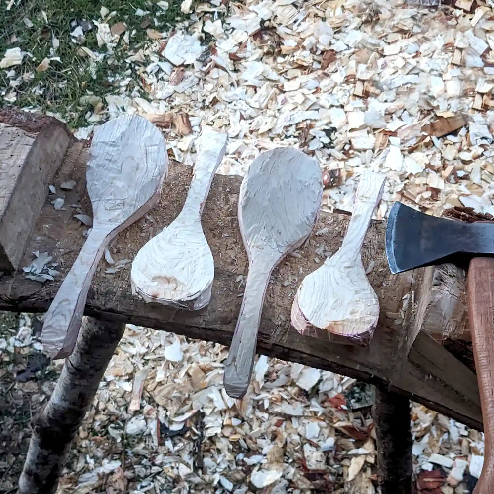 Handmade Birch Wood Serving Spoon (Large) - Na'vi Organics