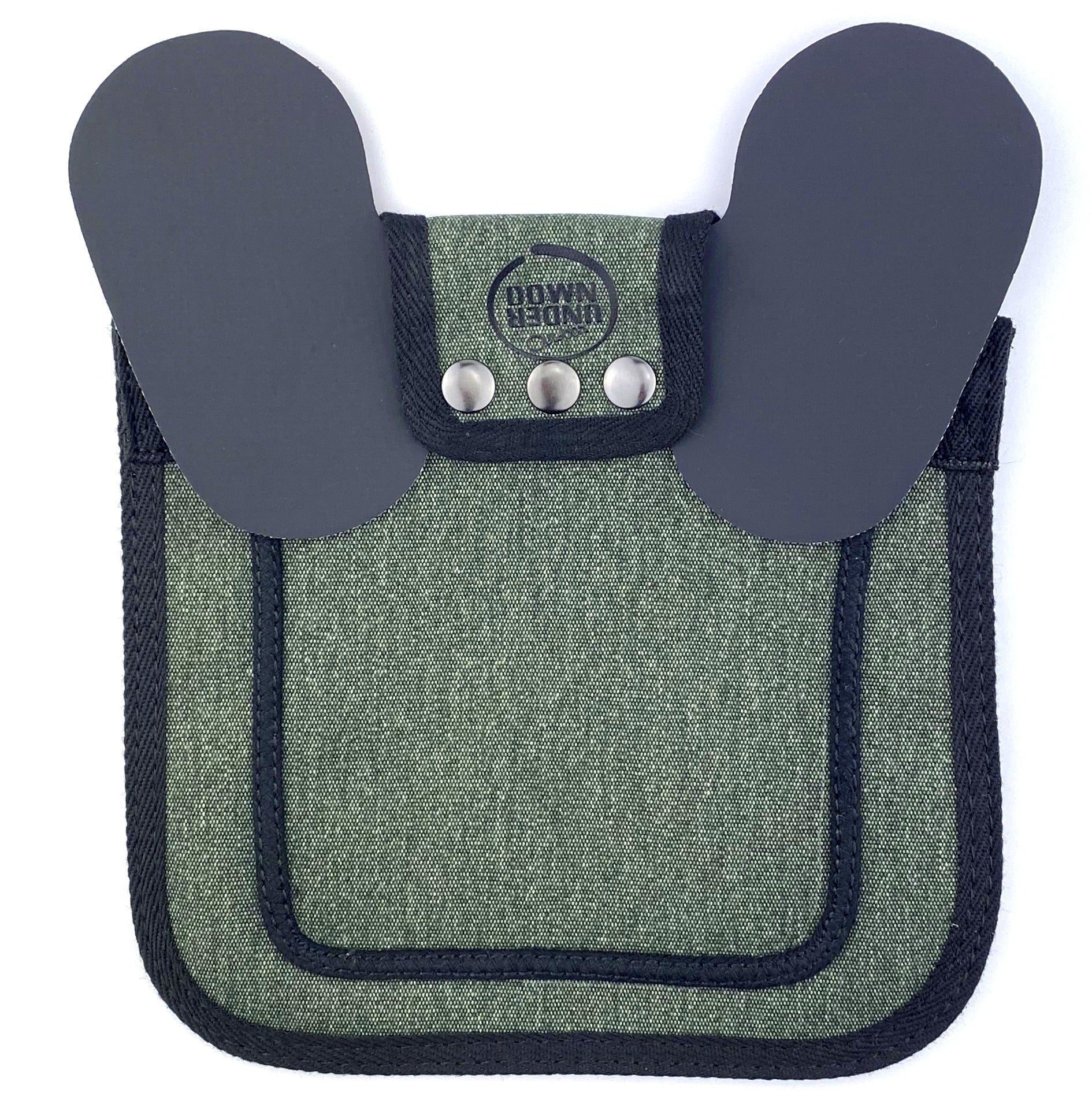 Green canvas chicken saddle (hen apron) for medium and large hens