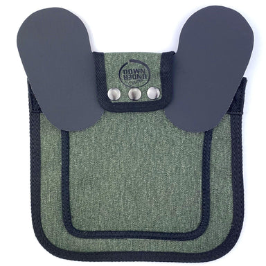 Green canvas chicken saddle (hen apron) for medium and large hens