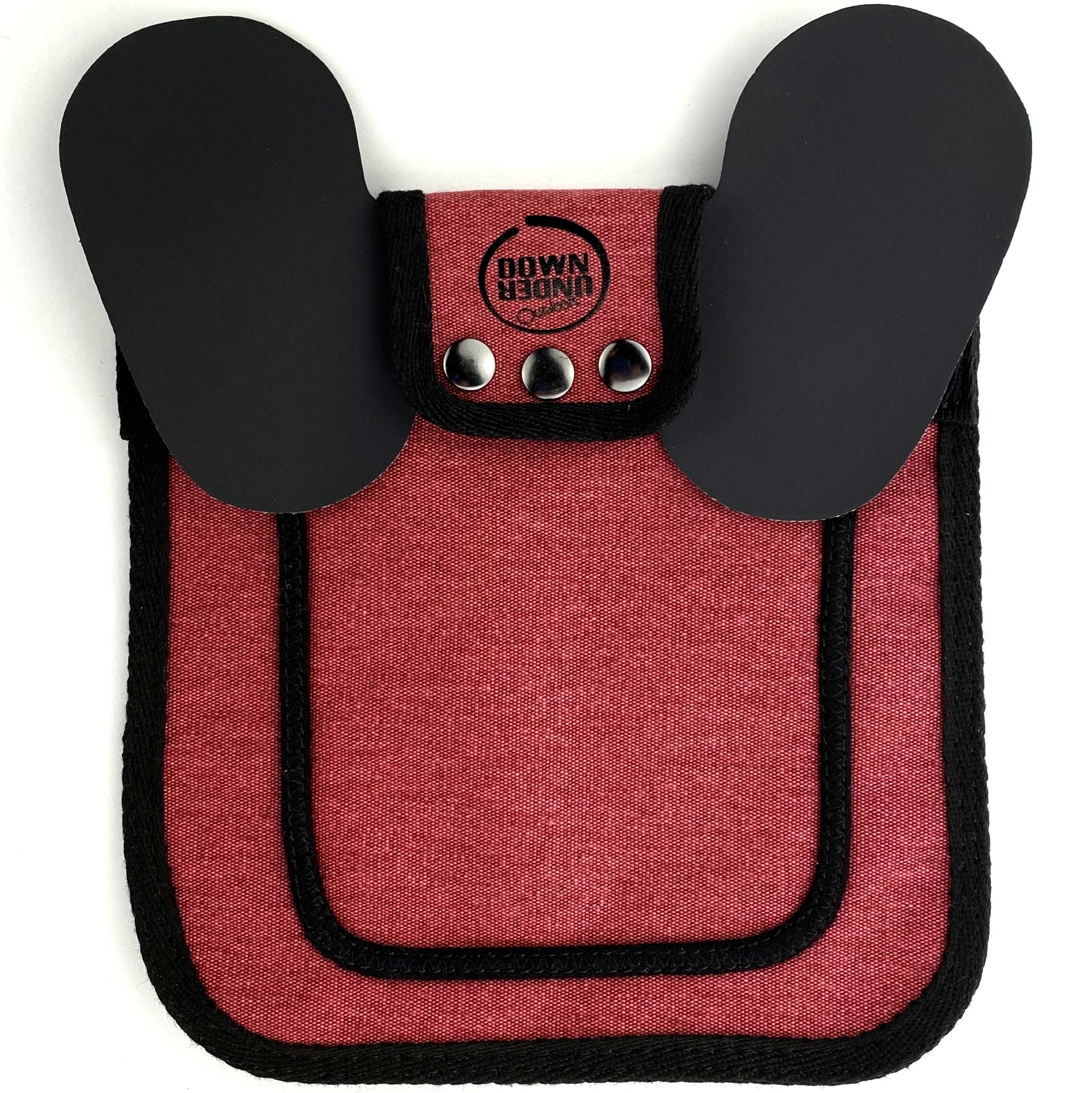 Burgundy canvas chicken saddle (hen apron) for medium and large hens