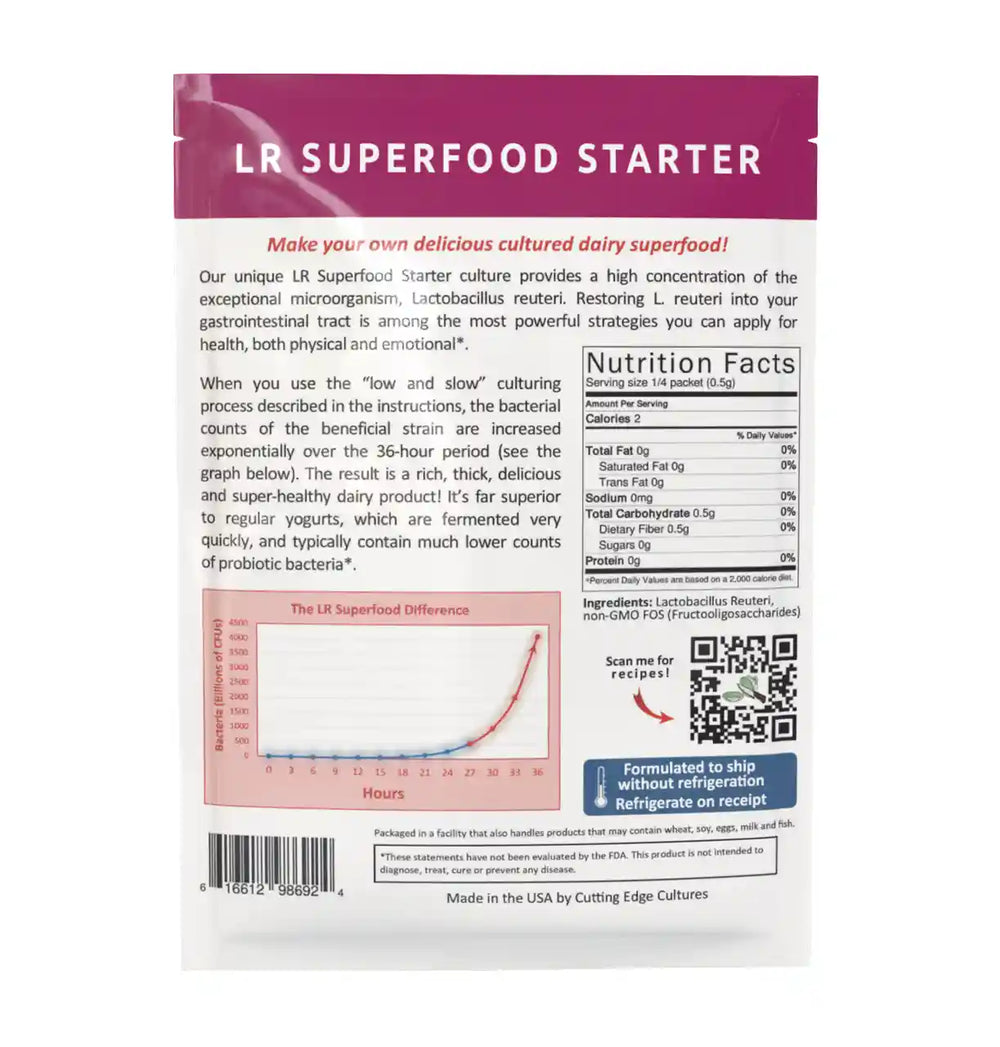 L Reuteri Superfood Starter - Cutting Edge Cultures - Na'vi Organics