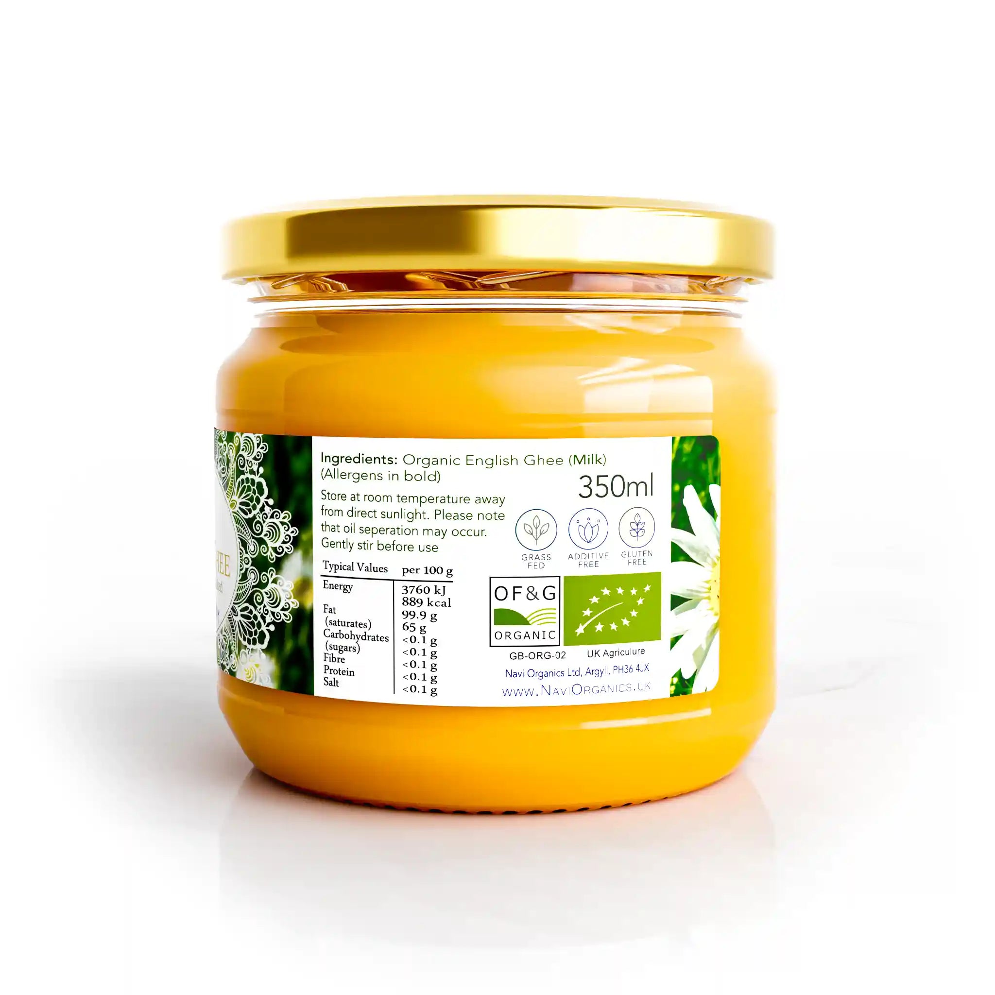 Organic English Ghee (Pasture Fed) 350ml