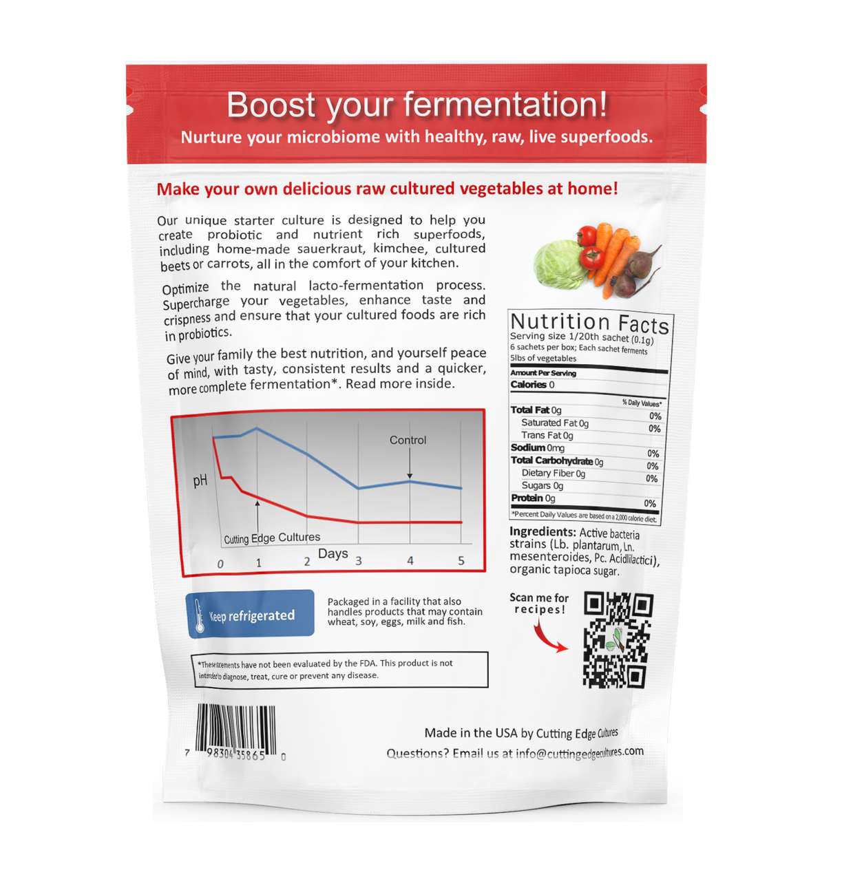 Starter for Fermenting Vegetables - Cutting Edge Cultures - Na'vi Organics