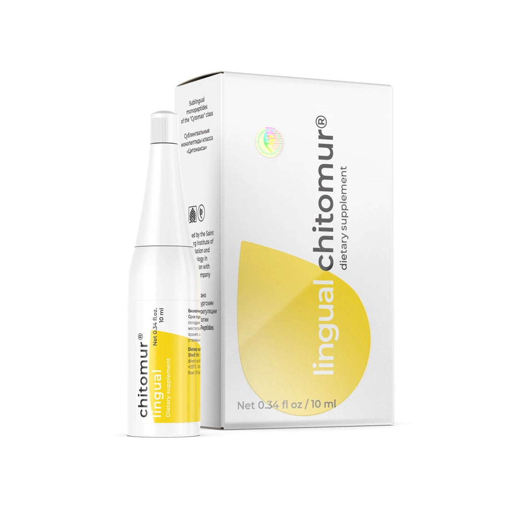 Chitomur Lingual dietary supplement, 10ml pack and dropper