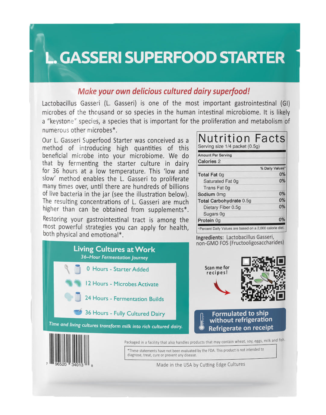 L Gasseri Superfood Starter - Cutting Edge Cultures