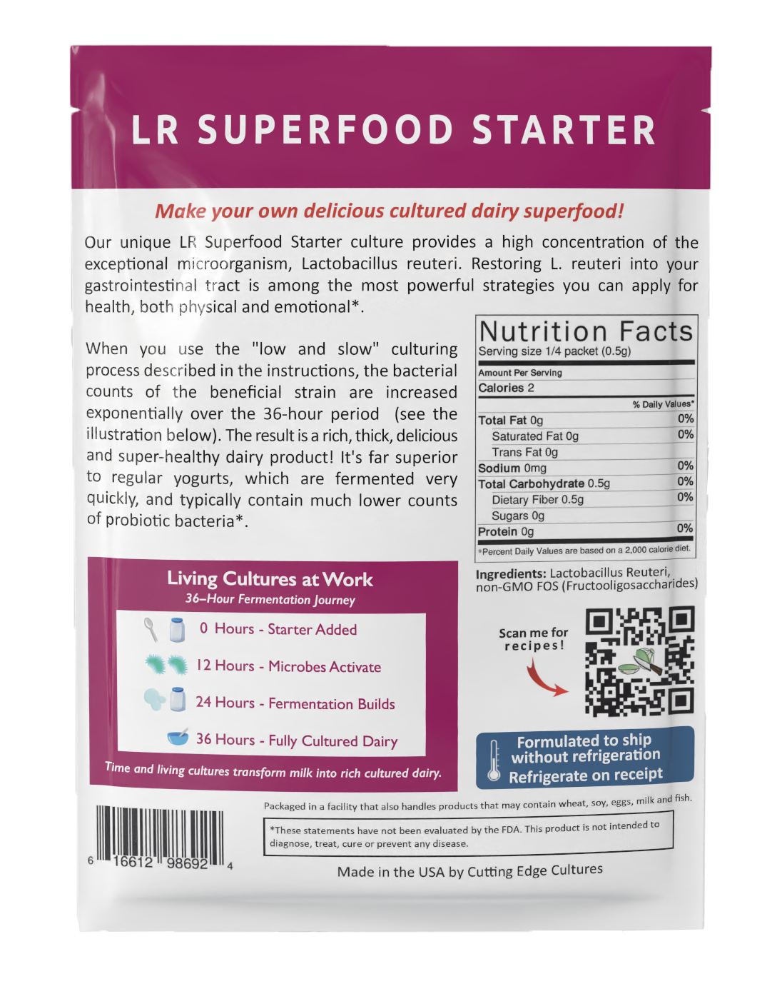 L Reuteri Starter Culture - Cutting Edge Cultures