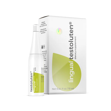 Testoluten Lingual dietary supplement, 10ml pack and dropper