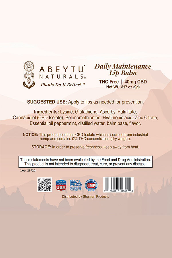 Abeytu' Naturals 3xDaily Maintenance Balm + 2xLysine Balm - Na'vi Organics