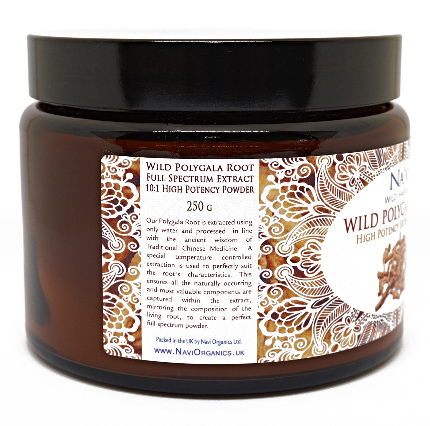 Full Spectrum Polygala Root Extract Powder - Wild Harvested - Na'vi Organics Ltd