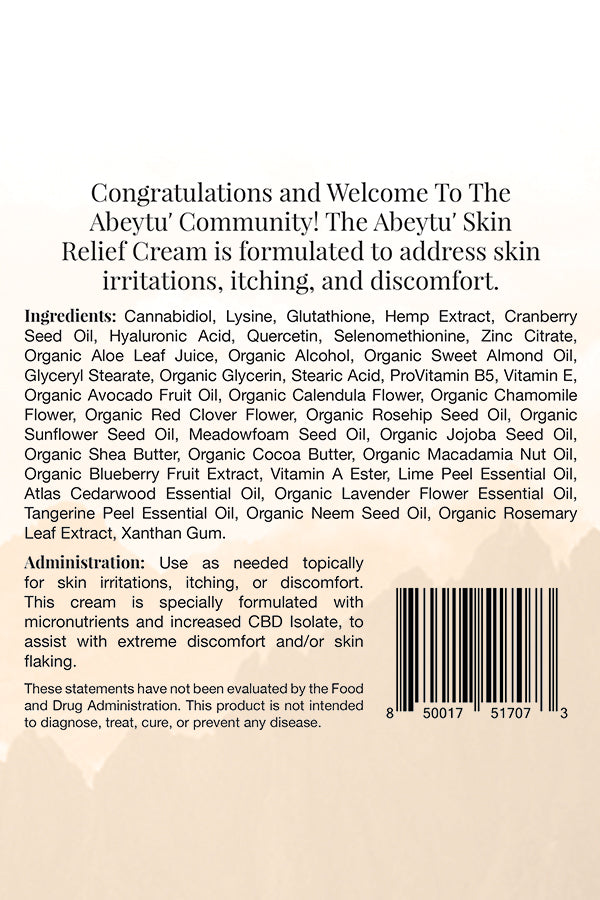 Abeytu' Naturals Skin Relief Cream - 30g