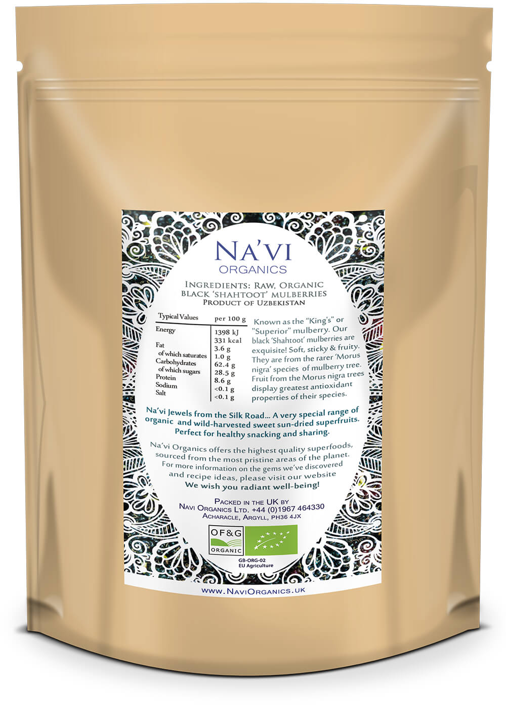 Organic 'Shahtoot' Black Mulberries - Na'vi Organics Ltd