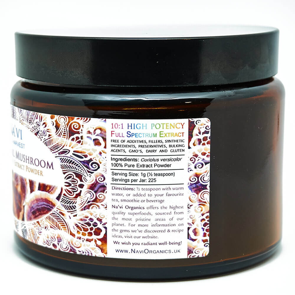 Full Spectrum Turkey Tail Mushroom Extract Powder - Wild Harvested - Na'vi Organics